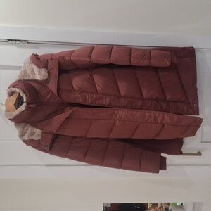 Andrew Marc Size XL Mauve long puffer coat